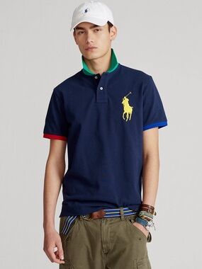 Classic Fit Big Pony Mesh Polo Shirt